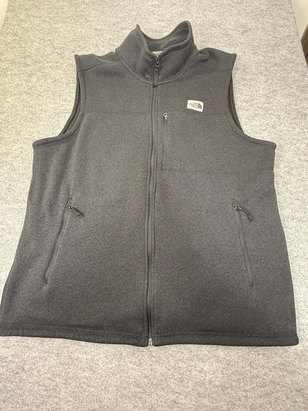 The North Face Gordon Lyons Full Zip Fleece Vest Mens XXL Dark Gray
